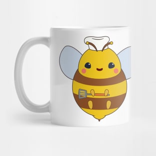 Bee as Cook with Chef's hat & Spatula Mug